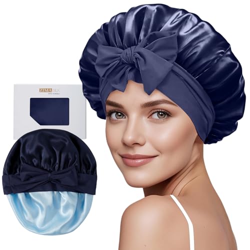 ZIMASILK 100% Mulberry Silk Bonnet for Sleeping Women Long Hair