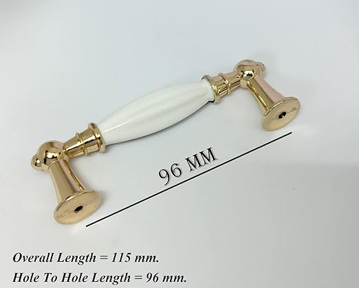 Image of Ceramic Pull Handle For Kitchen Cabinets /Drawers /Dresser /Home Furniture In 4 Inches (Pack Of 2), Multicolor