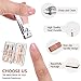 Hanaive 6 Set Manicure Set 48Pcs Nail Clippers Pedicure Kit 8 in 1 Stainless Steel Grooming Kit Professional Nail Care Tools with Luxurious Travel Case for Men Women Gift(Rose Gold)