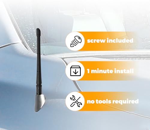 Image of Antennas for Toyota Tundra (2000-2025) 7 Inch Rubber Antenna Replacement Car Wash-Proof Radio Antenna Truck Antenna ToyotaTundra Accessories Carbon Fiber