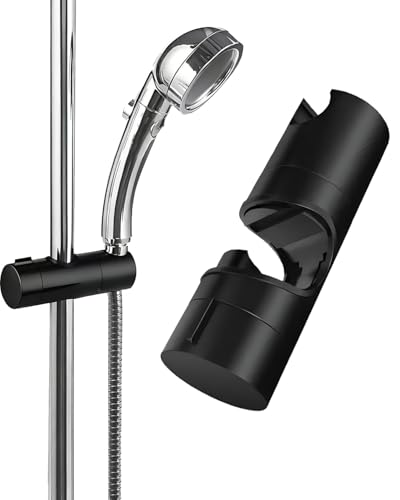 Rode scorrevoli universali: supporto per la testa doccia portatile, adatto alla barra doccia, per risparmiare carico di lavoro e tempo. Si tratta di un nuovo pezzo di ricambio di alta qualità adatto alle barre doccia rotonde standard con un diametro di 20-25 mm. Per spruzzatori e pinze doccia standard con interfaccia di pioggia portatile standard