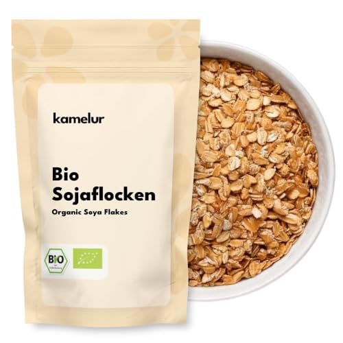 Kamelur BIO Sojaflocken aus Österreich (500g) - Soja Flocken aus kontrolliert biologischem Anbau