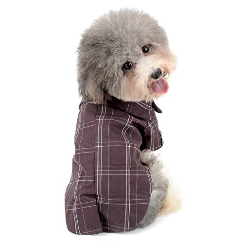 最安値 Ranphy Ranphy 犬の服 タキシード スーツ 格子柄 ネクタイ付き 結婚式 小型犬 中型犬 犬用コート洋服 紳士スーツ ドッグウェア おしゃれ 猫服 お祝い パーティー 記念 写真 犬シャツ チワワ 散歩 お出掛けの価格比較