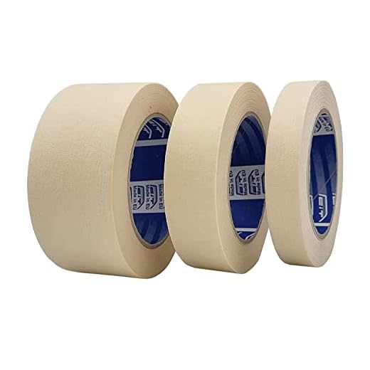 ACIT Cinta de papel para enmascarar, Cinta Pintor Carrocero para barnizar, 19mm + 30mm + 50 mm, trabajos de pintura (Blanco hasta 120°C)