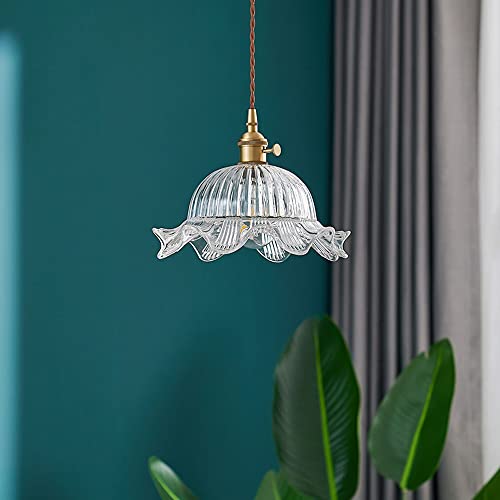 Lustre en verre E27 réglable solution éclairage chambre salle de bain - 5