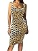 LAGSHIAN Women's Sexy Bodycon Tank Dress Sleeveless Basic Midi Club Dresses Leopard