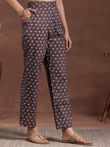Image of Libas Printed Cotton Straight Kurta With Trouser