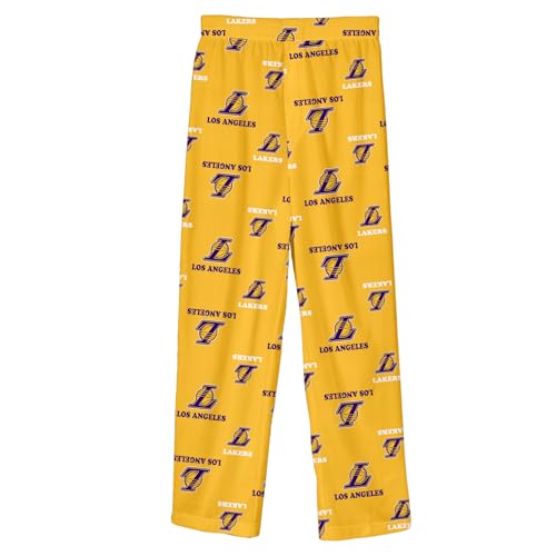Outerstuff NBA Boys Youth (4-18) Lounge Pant, Los Angeles Lakers, Medium (8-10) Team Color