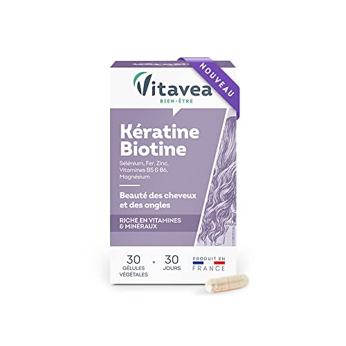 Vitavea Complément Kératine Biotine Cheveux Ongles 30 gélules