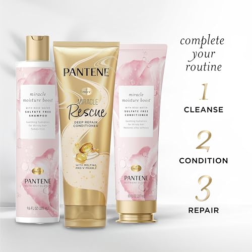 Pantene 063-02-0253 Nutrient Blends Miracle Moisture Boost Rose Water Conditioner For Dry Hair thumb #7