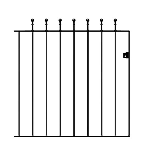 Manor Ball Top Garden Gates 914mm GAP x 915mm High Wrought Iron Metal Swing Gate MA05/3