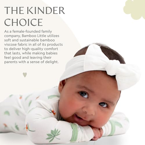 Image of Bamboo Little Soft Baby Footie Pajamas, Baby Clothes, Newborn Sleepers, 95% Viscose and 5% Spandex, 0-24 Months
