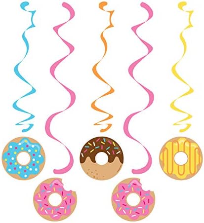 Creative Converting - 324238 Creative Converting Donut Party Dizzy Danglers, Multisizes, Multicolor