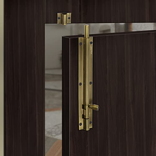 Image of Plantex Stainless Steel 8-inch Tower Bolt /Tower Bolt for Home,Offices Doors and Windows /Tower Bolt for Main Door /Wardrobe Door Latch /Kundi /Chitakini /Door Latch for Windows (Brass Finish, Pack of 6)