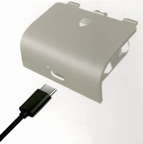 Bateria Recarregável Compatível Com Controle X-Series Kit C/Bateria 1200 mAh + Cabo USB-C (BRANCO)