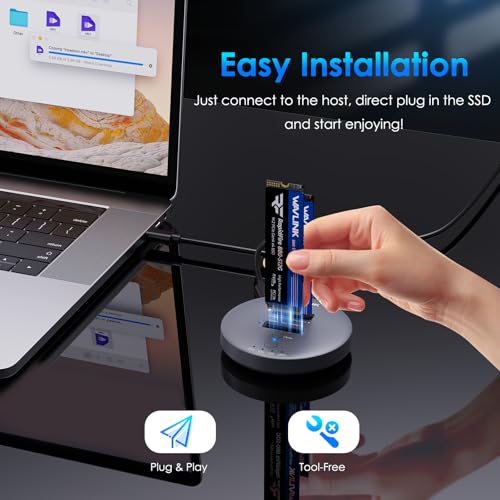 Station d'accueil NVMe WAVLINK cloneur de SSD M.2 double baie USB-C 10 Gbps