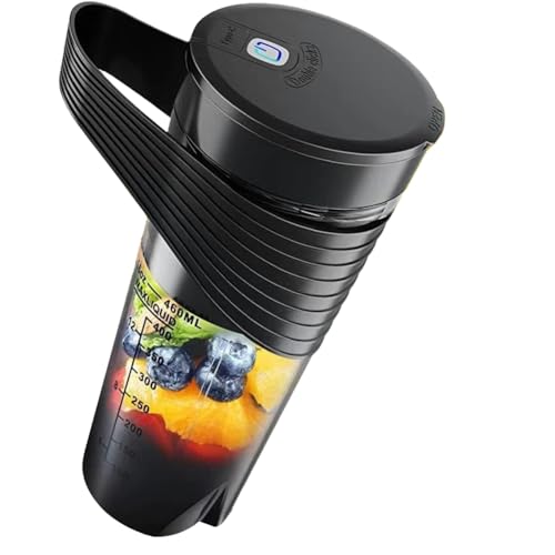 Ohulelks Exprimidor Eléctrico Multifunción para Uso Doméstico, Miniexprimidor Portátil, Color Negro.