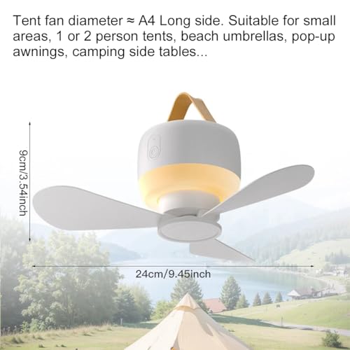 Ventilateur de camping portable rechargeable intérieur extérieur avec télécommande - 7