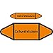 Produktbild LEMAX® Rohrleitungsetikett Schwefelsäure,orange/schwarz,für Ø 15-25mm,75x17mm,8/Bogen 2 Stück