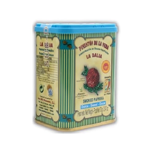 Pimentón Ahumado Español - Dulce 70g - Con Tapa Dispensadora - Calidad Gourmet Premium - Producido en La Vera D.P.O. (Cáceres) - El Auténtico Sabor Español