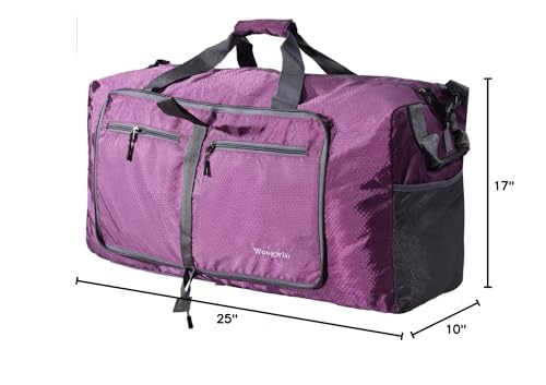 Image of Woogwin Travel Duffel Bag Large Foldable Waterproof Overnight Bag for Beach Swim Bags Pool Sports Gym