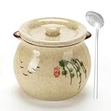 TuYines Azucarero de cerámica, azucarero con tapa y cuchara, 300 ml de cerámica, tarros de especias con tapa para azúcar, sal, queso, especias