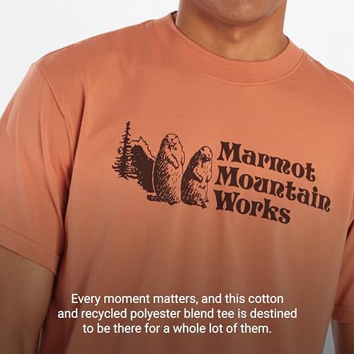 MARMOT Men's MMW Short-Sleeve Tee - Screen Printed Graphic on Soft, Breathable, Eco-Friendly Cotton/Poly Blend3
