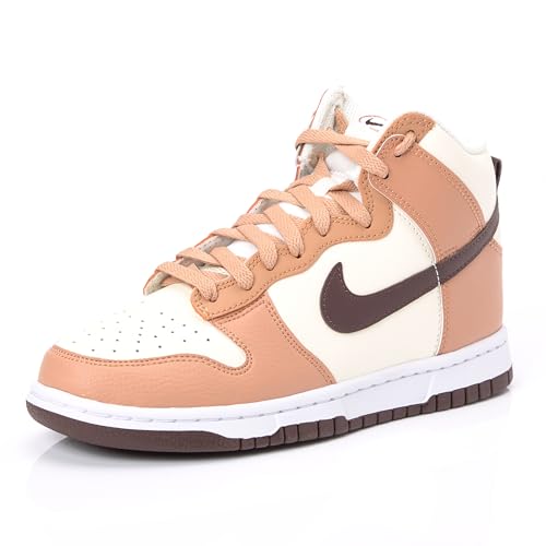 Nike Damen Dunk High Sneaker, Dusted Clay Earth Pale Ivory White, 38 EU