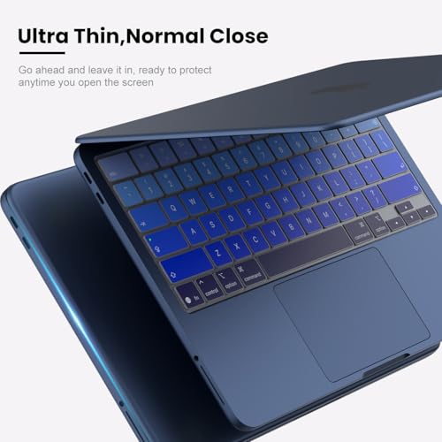 Image of Keyboard Cover Compatible with 2026 MacBook Neo 13-inch Laptop with A18 Pro chip A3404 with Touch ID, Apple MacBook Neo 13 Keyboard Protective Skin - Gradual Blue