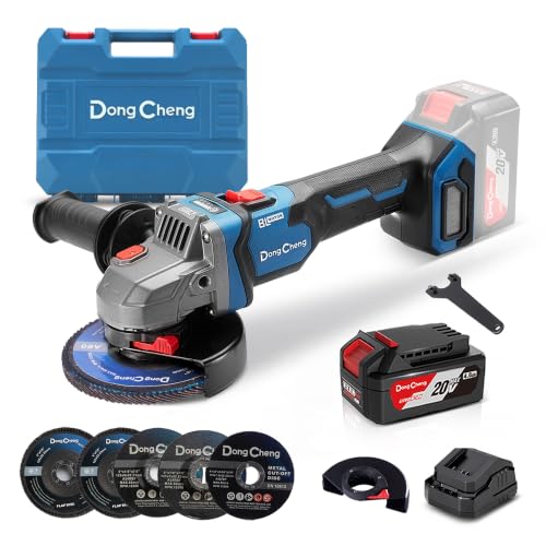 DongCheng Amoladora angular a batería 20V, Ø 125 mm, 1000W