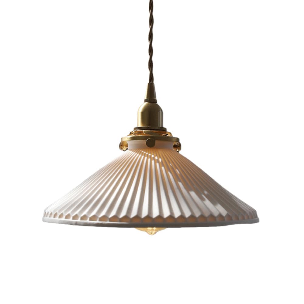 Suspension style industriel en céramique pour éclairage chambre et table