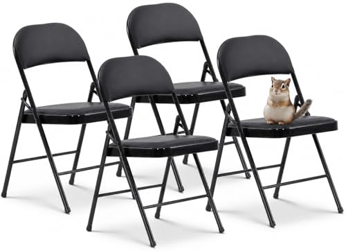 4-Pack Vinyl Folding Chairs