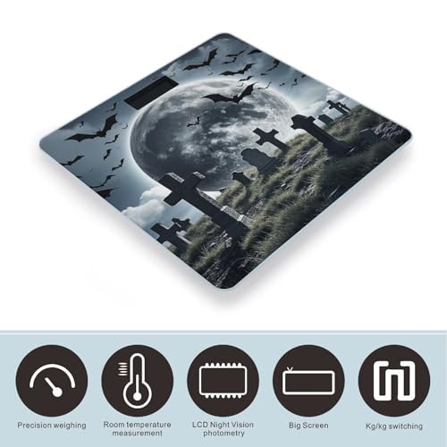 Báscula Digital de Baño con Pantalla LED Clara y Plataforma de Vidrio miniatura 3