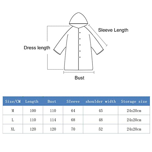 Chubasquero largo con capucha para hombre y mujer impermeable 3