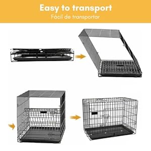 Steel pets cage 23x27x19 big size safe for pets heavy duty steel material two doors includes removable sanitary tray and easy to transport black   cucciolini doodles