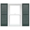 Polaris Vinyl Open Louver Shutters (1 Pair) - 331 Heritage Green - 15 Inch x 63 Inch