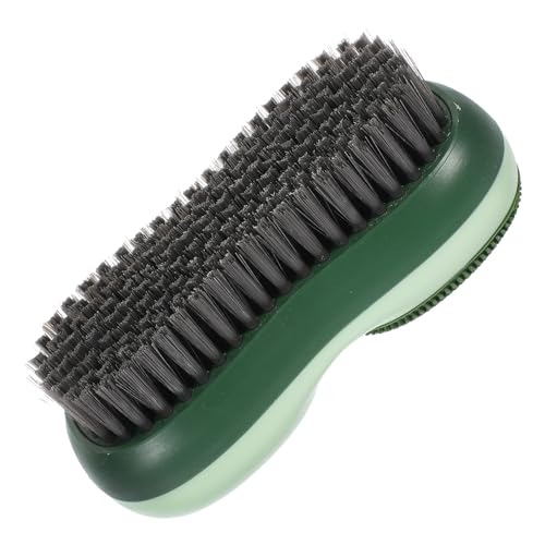 WESIEVYA Cepillo de Limpieza Multifuncional para Ropa y Zapatos, Cerdas Suaves Doble Cara, Cepillo de Plástico Resistente en Color Verde Medianoche, Adecuado para Lavado y Cuidado