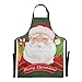 Delantal de Navidad con diseño de Papá Noel para casa de campo, cosmetología, hogar con correas ajustables, bolsillo grande para mamá papá