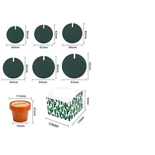 Dessous de verre cactus rond isolant et antidérapant pour table - 7