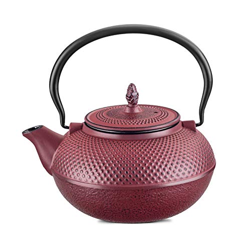 Chaleira MTA Ferro Fundido Com Infusor 1,5L Retrô Acabamento a Mão Forno Fogão Indução Cor: Azul