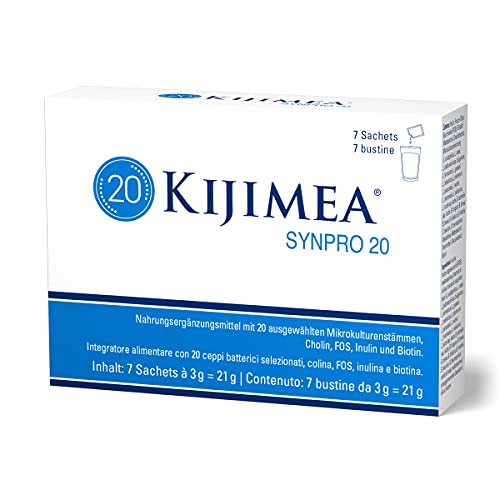 KIJIMEA® Synpro 20 – Zu jedem Antibiotikum – 20 synergistische Mikrokulturenstämme, Cholin und Biotin – glutenfrei – 7 Sachets