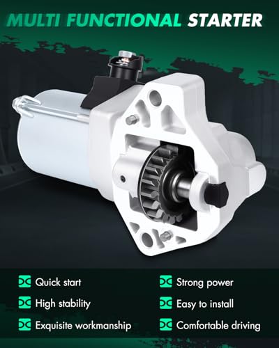 Image of SCITOO Starter Motor 19252 for ACURA RLX 2014-17 V6 3.5L 3471cc J35Y4 for Honda Accord 2013-17 V6 3.5L 3471cc J35Y1 for Crosstour 2013-15 V6 3.5L 3471cc ‎12V Rotation: CCW 19 Tooth