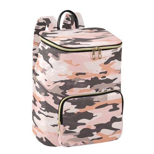 KLL Camouflage Rose Gold Backpack for Women Large Capacity Ladies Travel Backpack for Gym Shopping Travel2