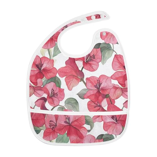 Bolaz Bougainvillea Baby Bibs, Waterproof, Set of 2
