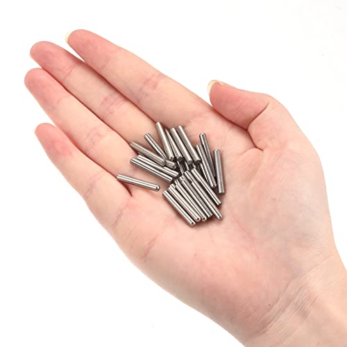 sourcing map 50Stk. 3,5x20mm Passstifte 304 Edelstahl Rundkopf Flachbefestigungselemente