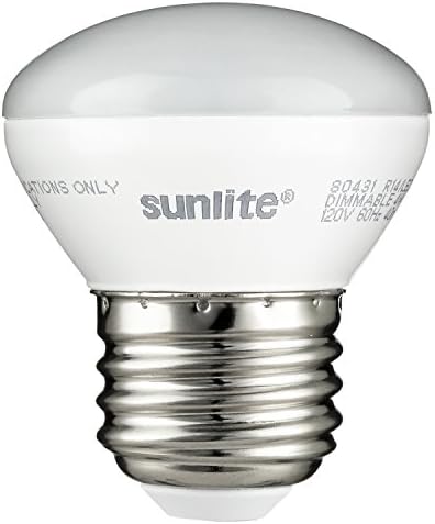 Sunlite 80431-SU LED R14 Mini Reflector Floodlight Light Bulb, 4 Watts (25W Equivalent), 250 Lumens, Medium (E26) Base, Dimmable, ETL Listed, 2700K Warm White, 1 Count