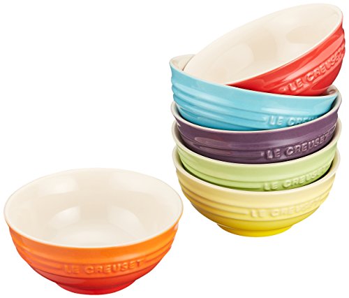 LE CREUSET ミニボウル6セット Le Creuset Mini Bowl Rainbow Set of 6 Microwave Oven Safe