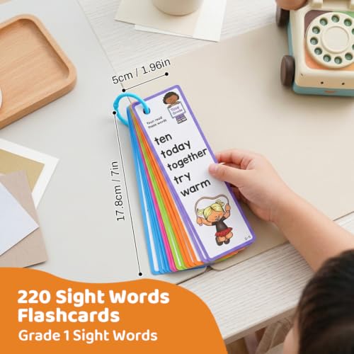 Image of PATPAT 220 Sight Words Flashcards Kindergarten to 1st Grade Words