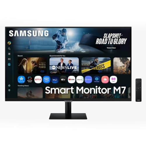 Samsung Smart Monitor M7 (S32FM702), Flat 32'', 3840x2160 (UHD 4K), Smart Hub con AI, Office 365,...