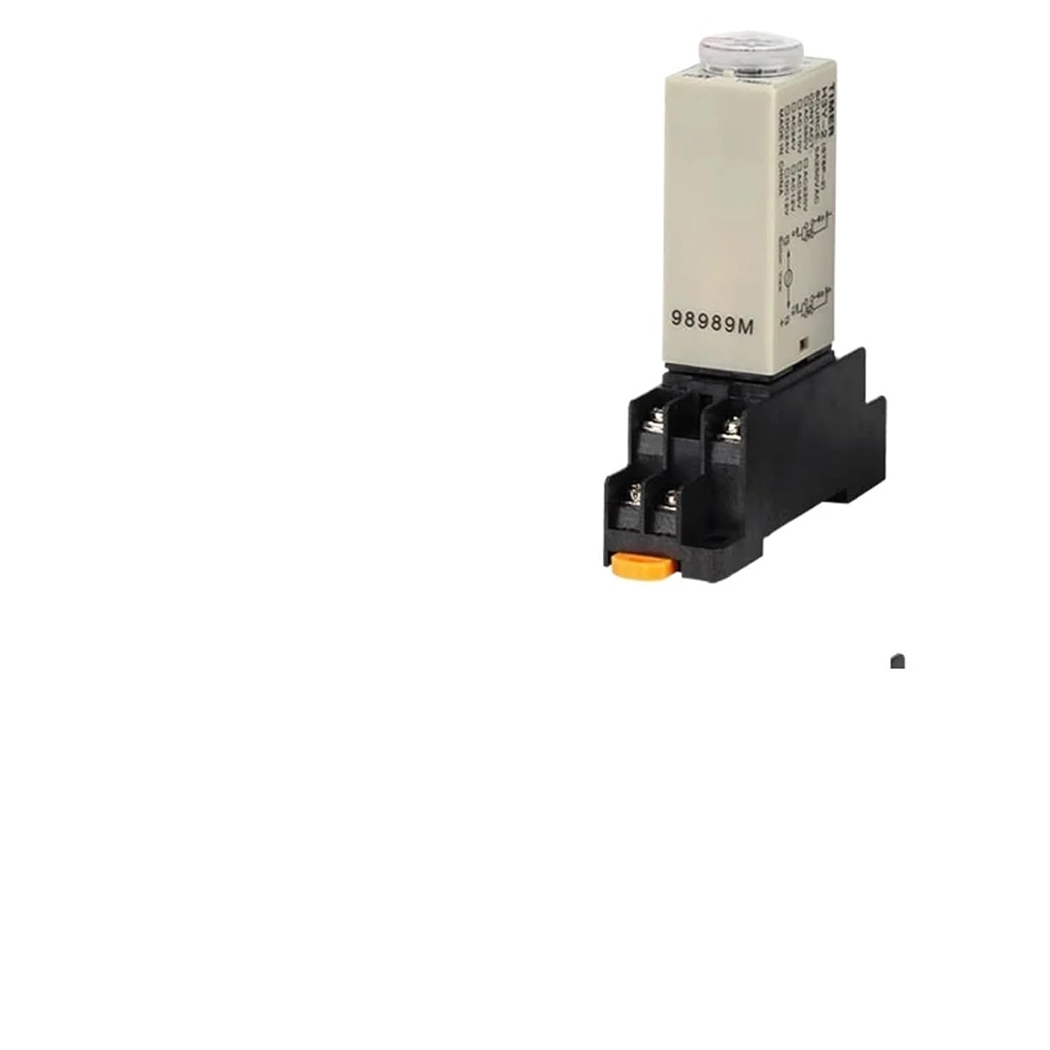 Power-on Delay Rotary Knob DPDT 5S/10S/30S/60S/3M/5M/10M/30M Timer Time Relay AC 24V 220V 380V H3Y-2 with Base Socket(VoltageAC220V,5S)